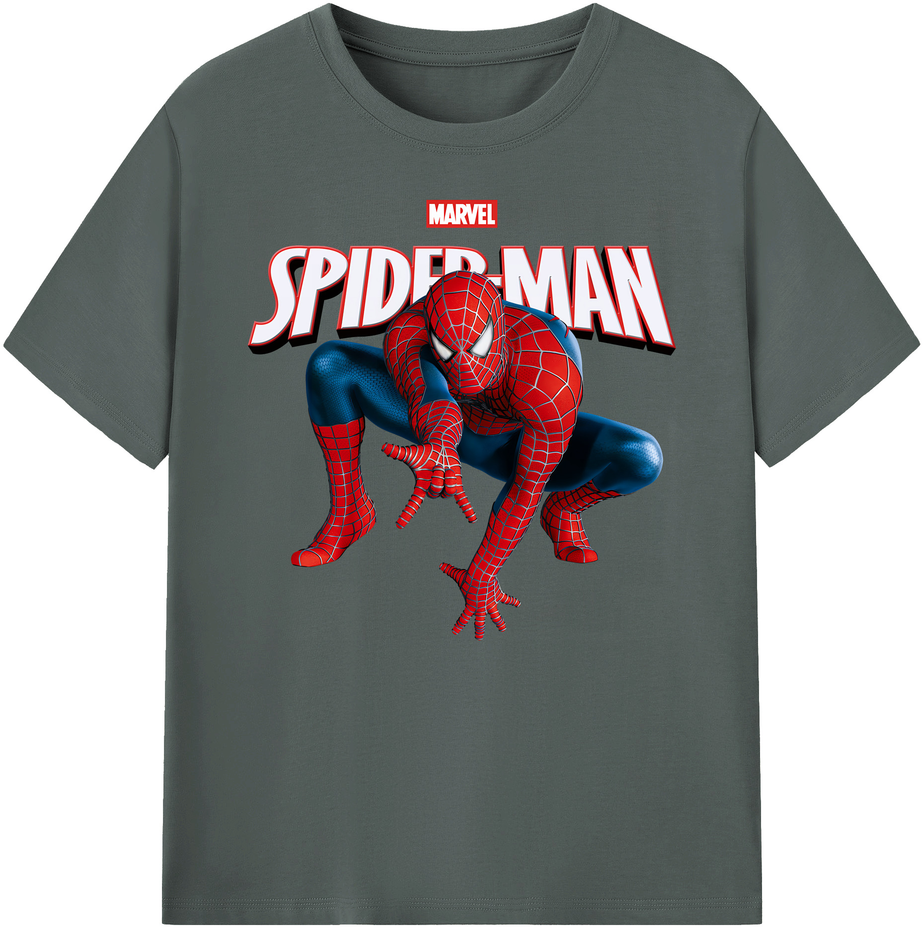 （画像用） Spider Man スパイダーマン 綿100％ メンズ半袖Tシャツ｜肌触りやわらか＆通気性